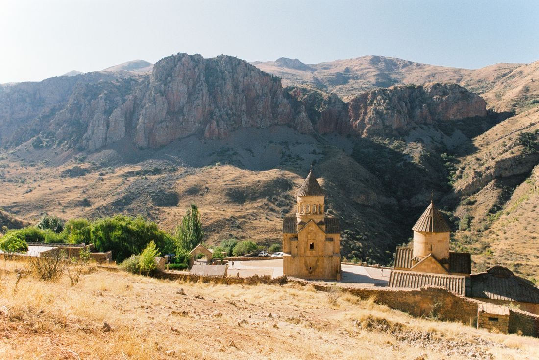 Armenian monastery in rugged mountains