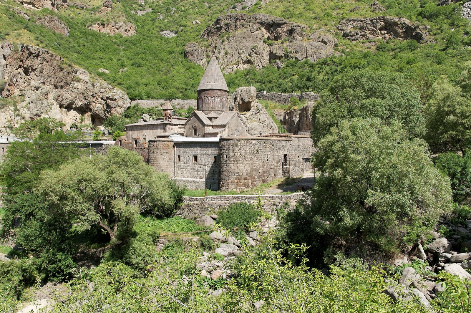 Geghard monastery in its gorge