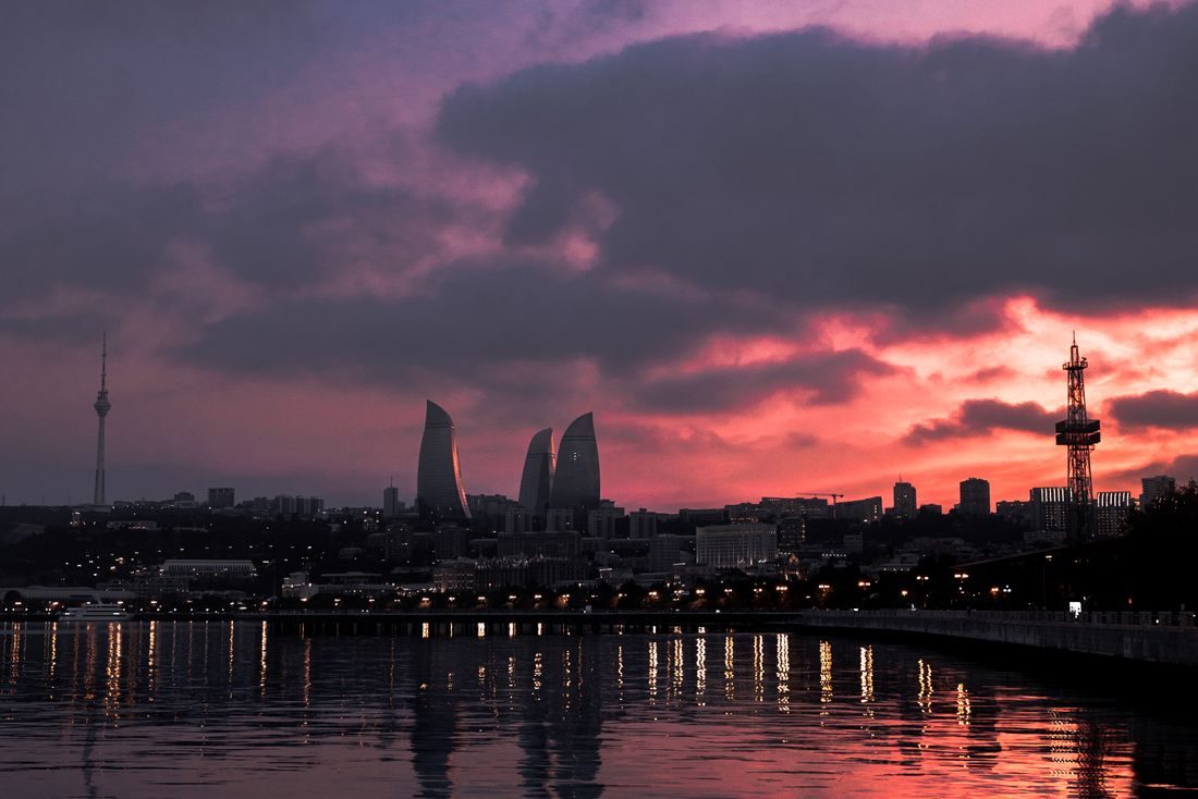 Sunset over Baku