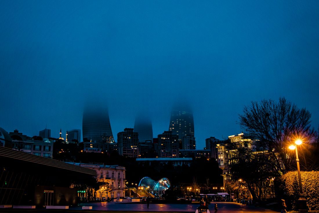 Baku skyline at night