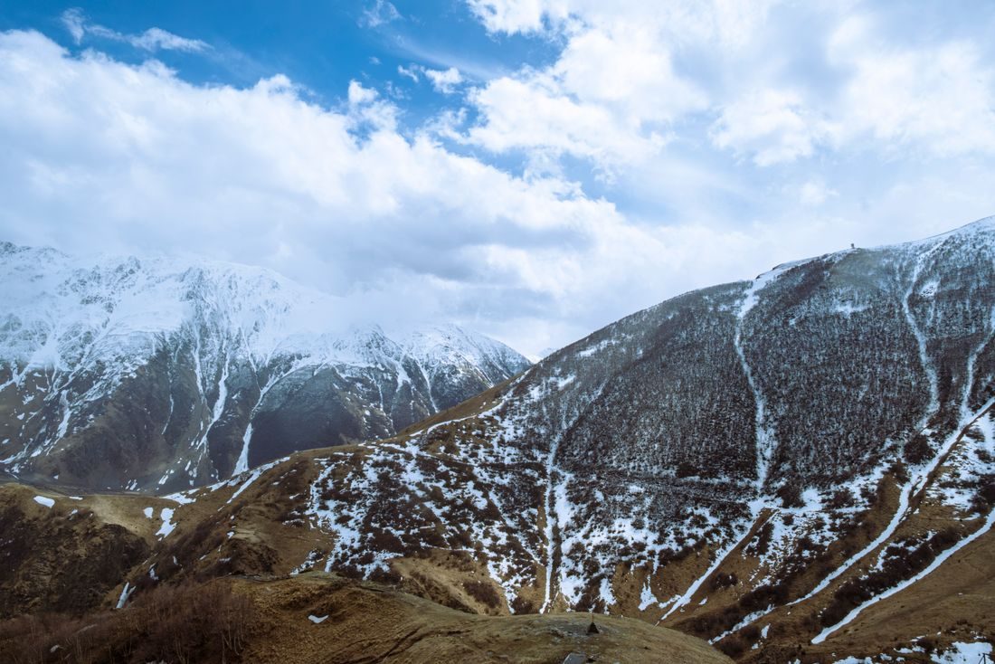 Snow-speckled mountains, Mtskheta-Mtianeti