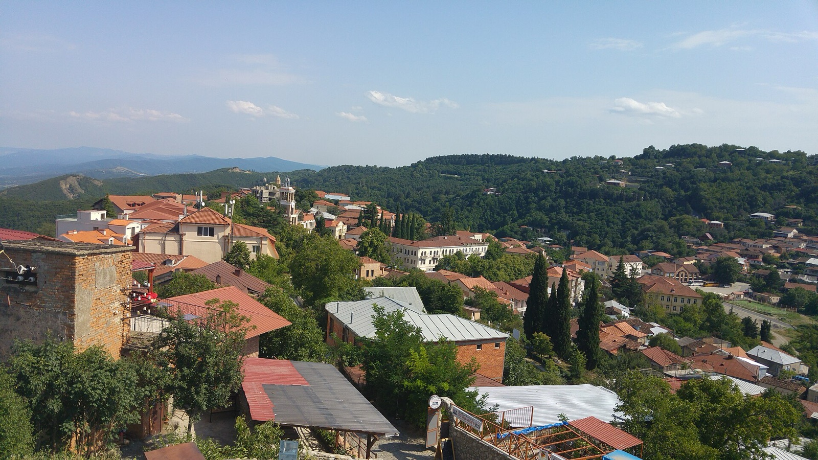 Sighnaghi rooftops from above, Kakheti