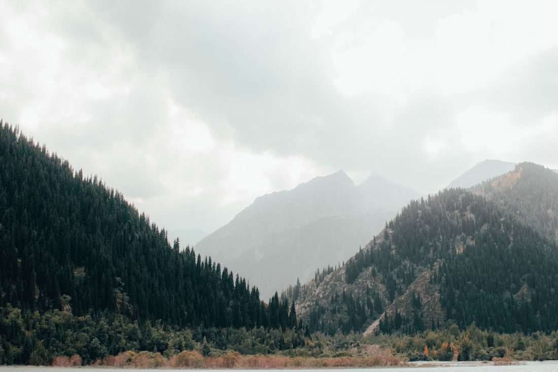 Mountain lake near Almaty