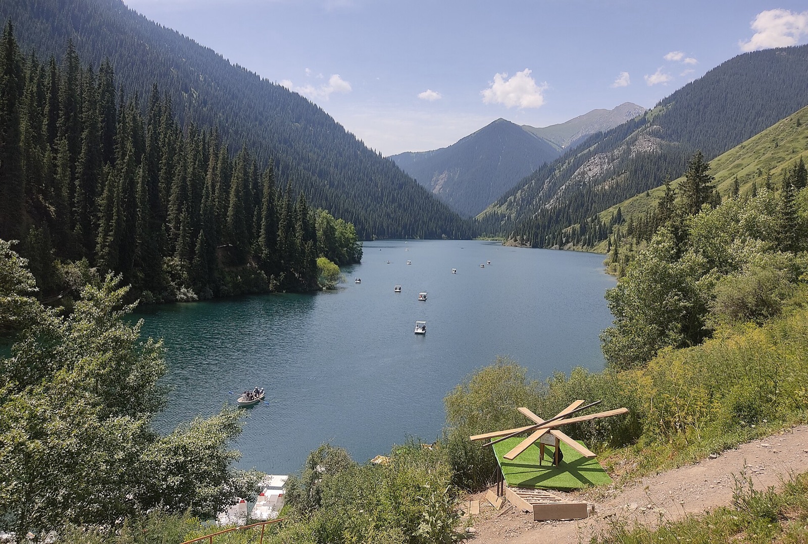 Kolsay Lake in its forest