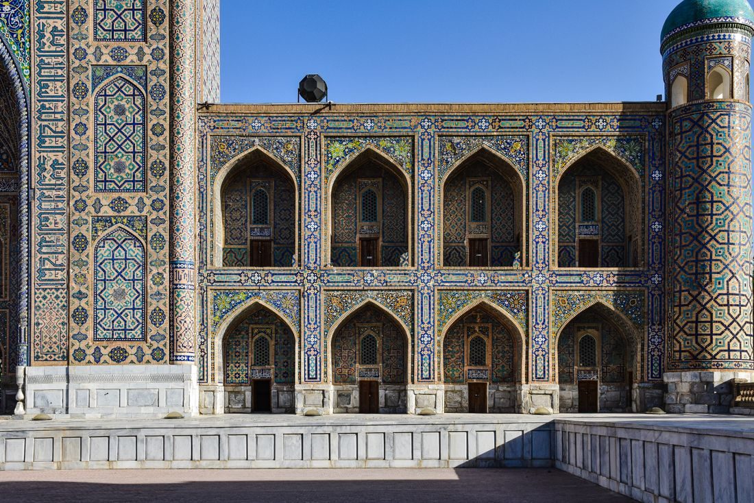 Ornate madrasa facade, Tashkent
