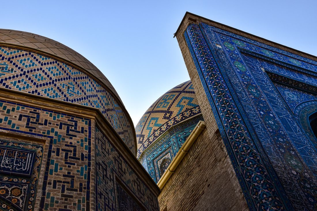 Shah-i-Zinda domes, Samarkand