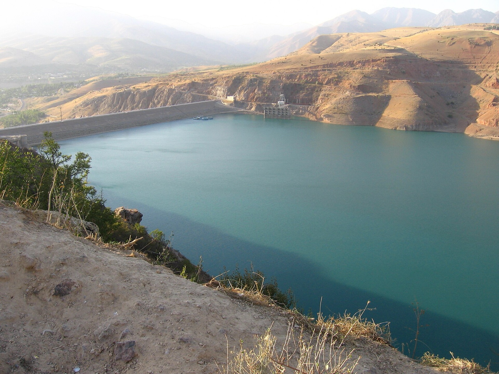 Charvak dam and reservoir